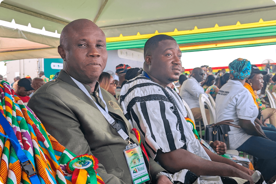 Mr Adolf Adarkwah seated athe awards
